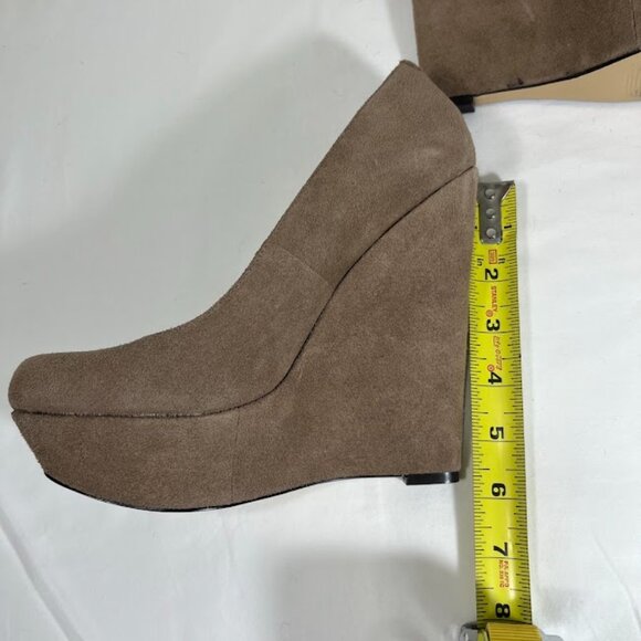 Steve Madden Beige High Heel Wedges - Size 7.5 - Picture 6 of 7